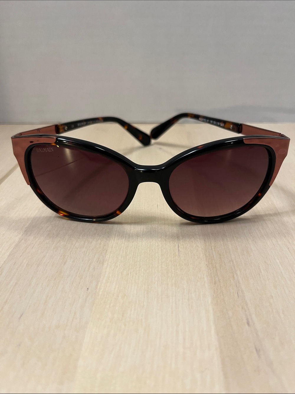 Balmain Dark Tortoise Shell w/ Copper Trim BL2072B Women’s Cat Eye Sunglasses